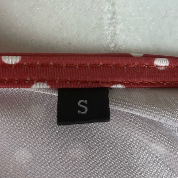 Retro Women's Small Polka Dot Ruffle Tie Wrap Flowy 50's V Neck Swing Dress - Picture 9 of 12